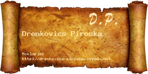 Drenkovics Piroska névjegykártya